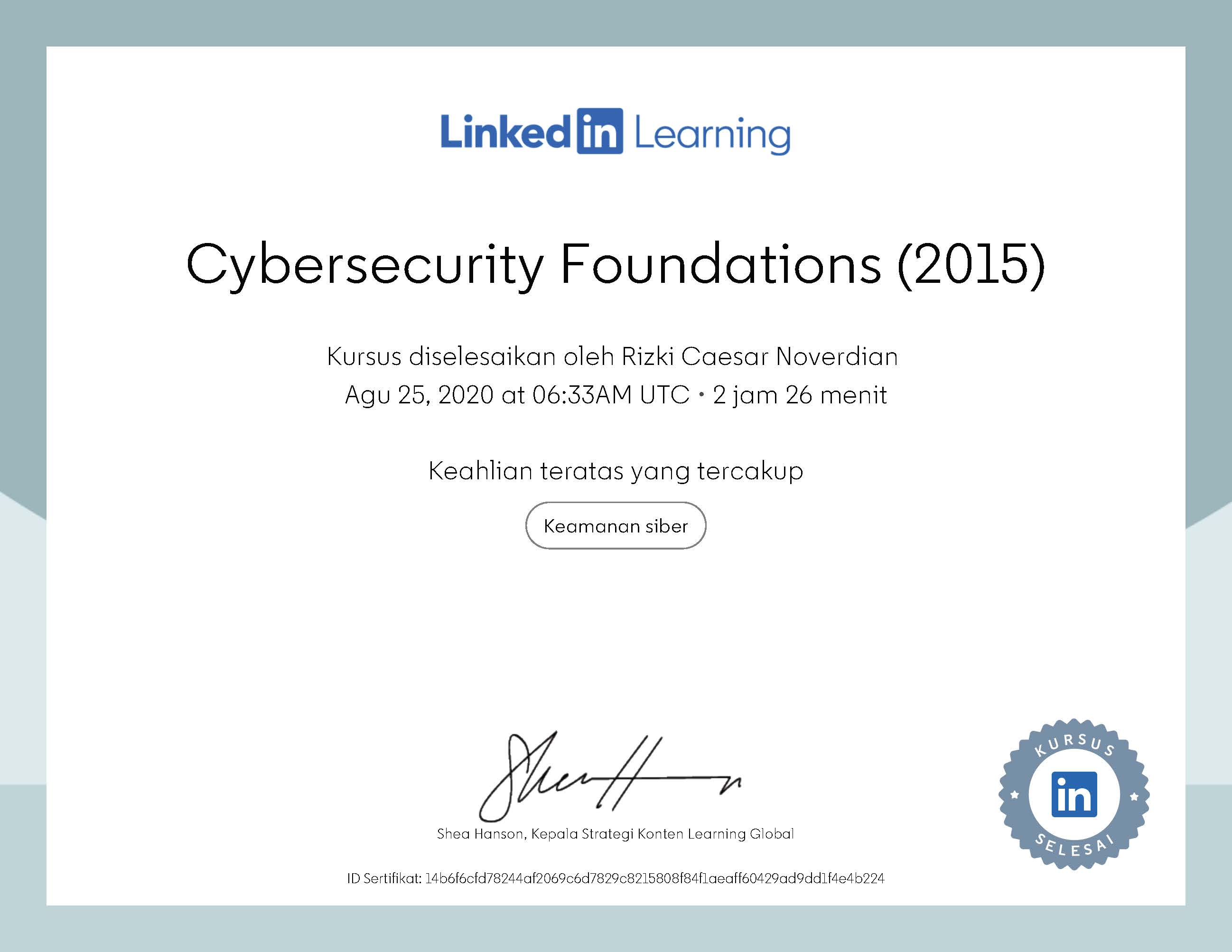 LinkedIn Certificate