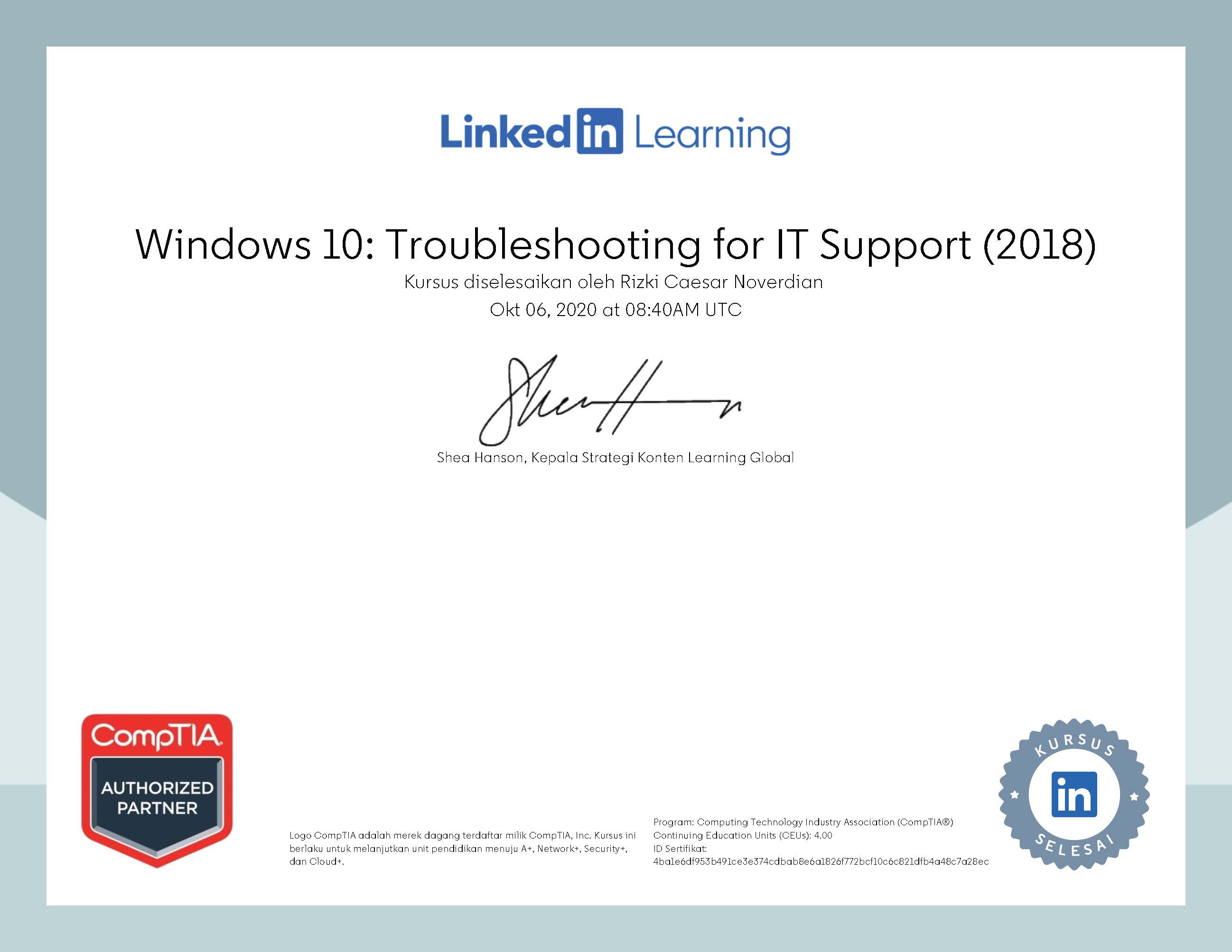 LinkedIn Certificate